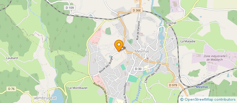 localisation de l'entreprise LA BRUGERE à MEYMAC