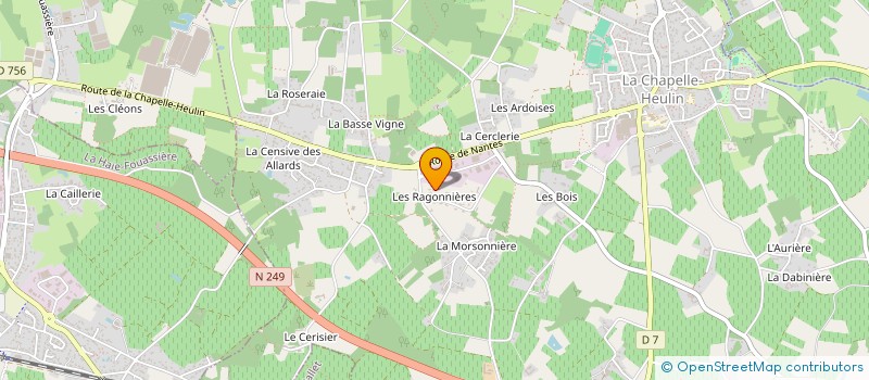 localisation de l'entreprise LA BRULERIE DU VIGNOBLE  LA CHAPELLE-HEULIN