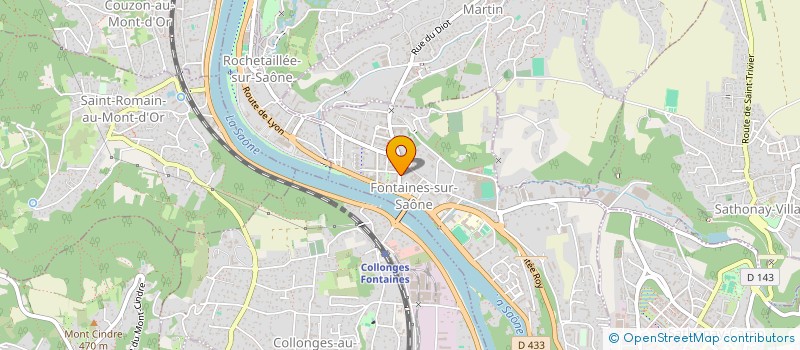 localisation de l'entreprise LA BRULERIE VERTE  FONTAINES-SUR-SAONE