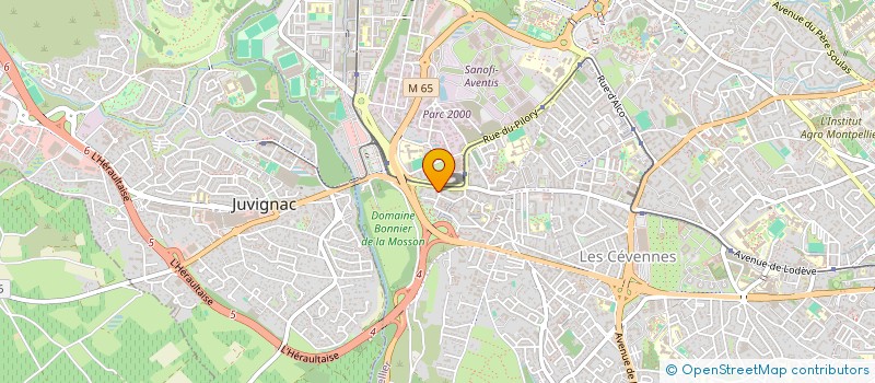 localisation de l'entreprise LA BRUME  MONTPELLIER