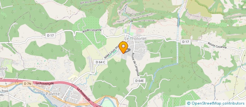 localisation de l'entreprise LA BRUNETTE  LE THOLONET