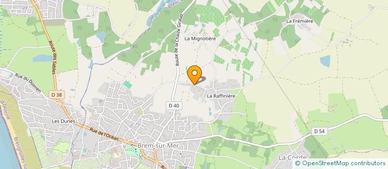 localisation de l'entreprise LA BRUYERE à BREM-SUR-MER