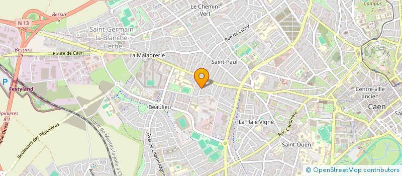 localisation de l'entreprise LA BRUYERE à CAEN