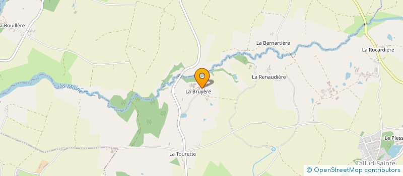 localisation de l'entreprise LA BRUYERE à TALLUD-SAINTE-GEMME