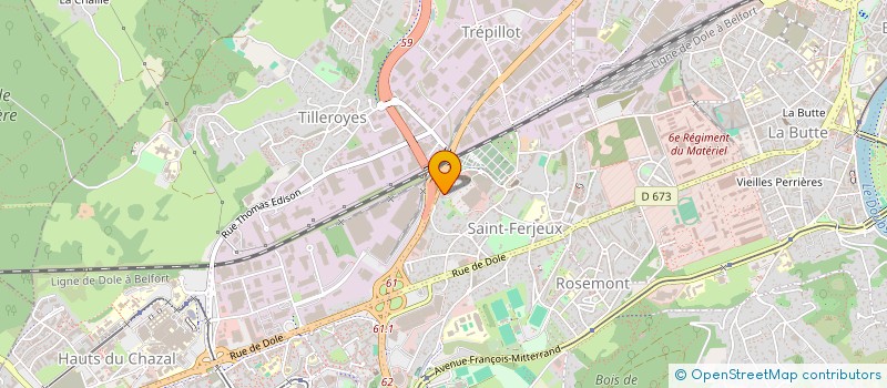 localisation de l'entreprise LA BTP  BESANCON