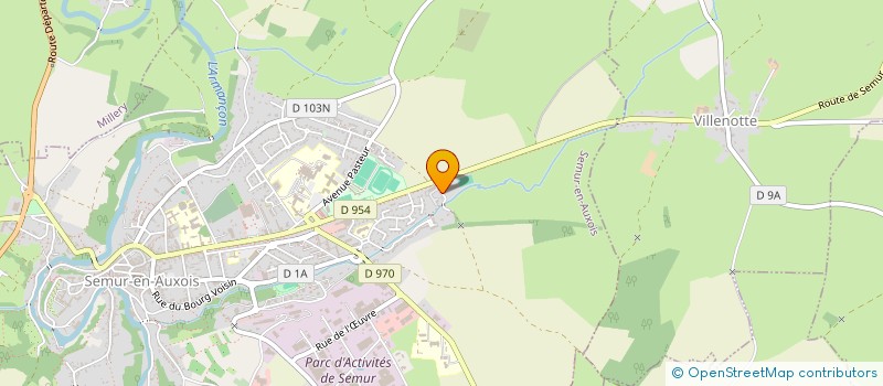 localisation de l'entreprise LA BUANDERIE à SEMUR-EN-AUXOIS