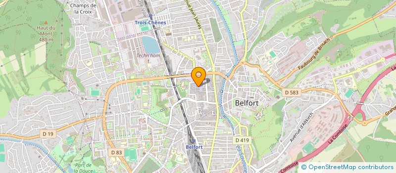 localisation de l'entreprise LA BUANDERIE  BELFORT