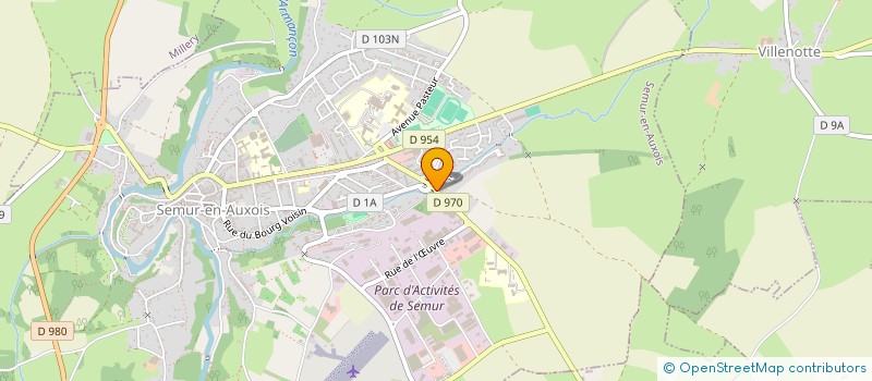 localisation de l'entreprise LA BUANDERIE à SEMUR-EN-AUXOIS