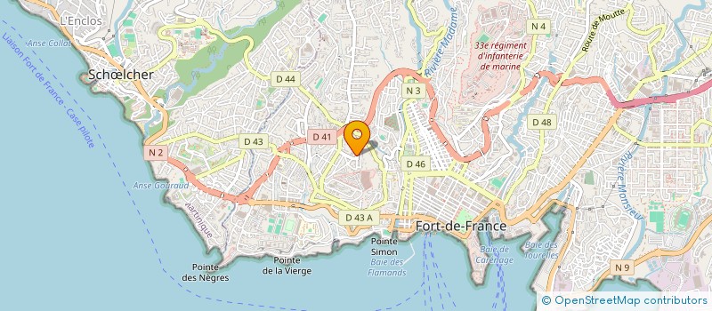 localisation de l'entreprise LA BUANDERIE SAINT-PAUL  FORT-DE-FRANCE