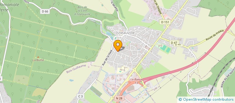 localisation de l'entreprise LA BUISSONNIERE  ISNEAUVILLE