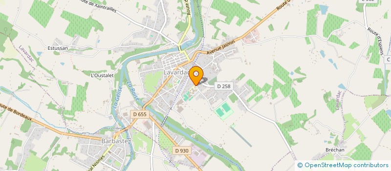 localisation de l'entreprise LA BUISSONNIERE  LAVARDAC