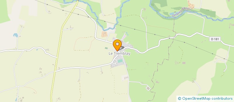 localisation de l'entreprise LA BUISSONNIERE  ACTIVITES  GITES  SEJOURS  OMBREE D'ANJOU