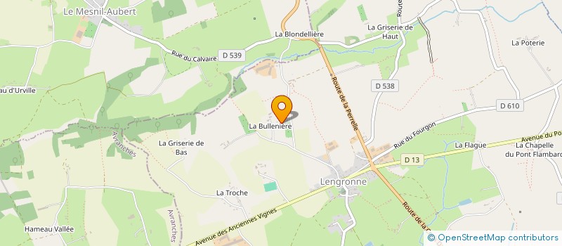 localisation de l'entreprise LA BULENIERE  LENGRONNE