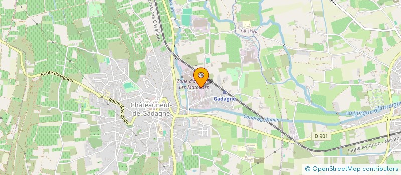 localisation de l'entreprise LA BULL'AQUATIC  CHATEAUNEUF-DE-GADAGNE