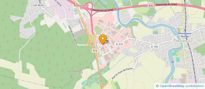 localisation de l'entreprise LA BULLE à MONETEAU