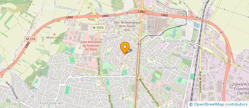 localisation de l'entreprise LA BULLE à DIJON