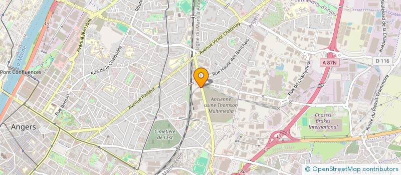 localisation de l'entreprise LA BULLE ANGERS à ANGERS