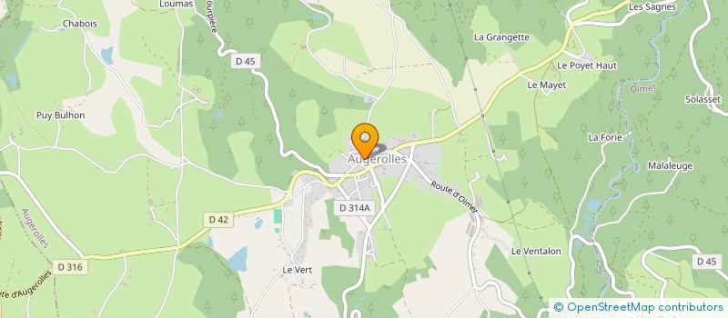 localisation de l'entreprise LA BULLE D ARCHIMEDE  AUGEROLLES