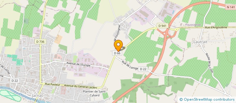localisation de l'entreprise LA BULLE D'ERNEST à JARNAC
