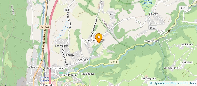 localisation de l'entreprise LA BULLE DE CAMILLE & RAPHAEL  GRESY-SUR-AIX