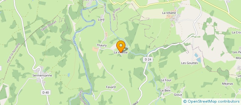 localisation de l'entreprise LA BULLE DE REPOS à LA SERRE-BUSSIERE-VIEILLE