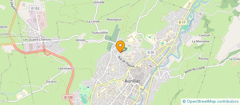 localisation de l'entreprise LA BURE  AURILLAC