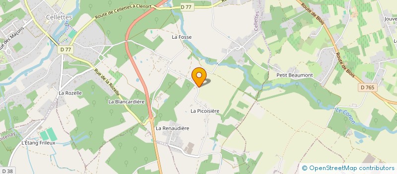 localisation de l'entreprise LA BURETIERE  CELLETTES