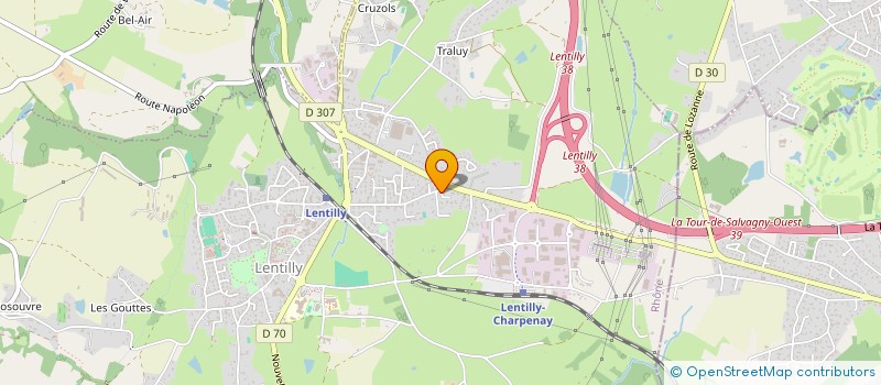 localisation de l'entreprise LA BURETTE REGAL INTERGENERATION  LENTILLY