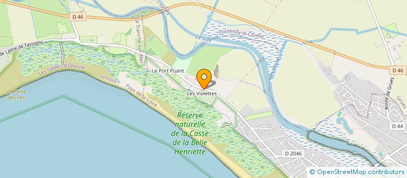 localisation de l'entreprise LA BUSH ESTAMINET à L'AIGUILLON-LA-PRESQU'ILE