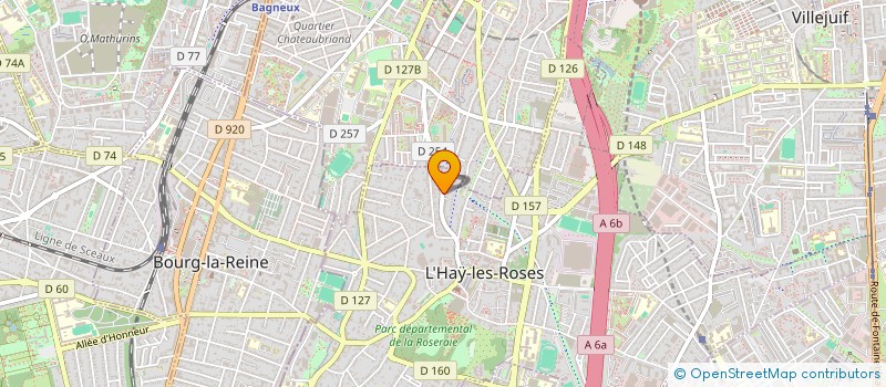 localisation de l'entreprise LA BUTTE AUX CAILLES  L'HAY-LES-ROSES