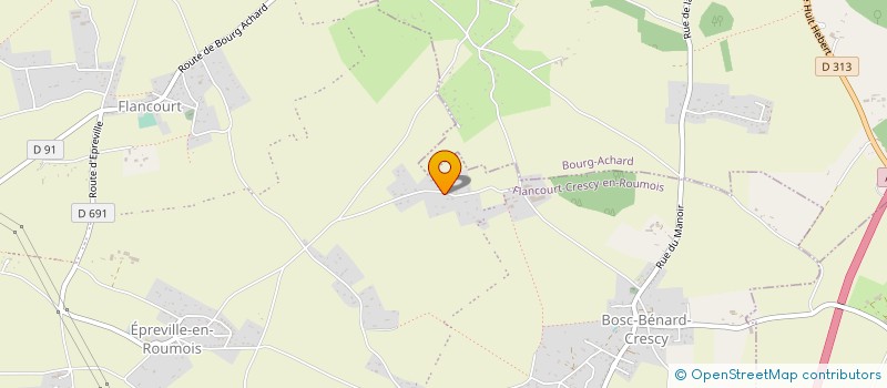 localisation de l'entreprise LA BUZINIERE  FLANCOURT-CRESCY-EN-ROUMOIS