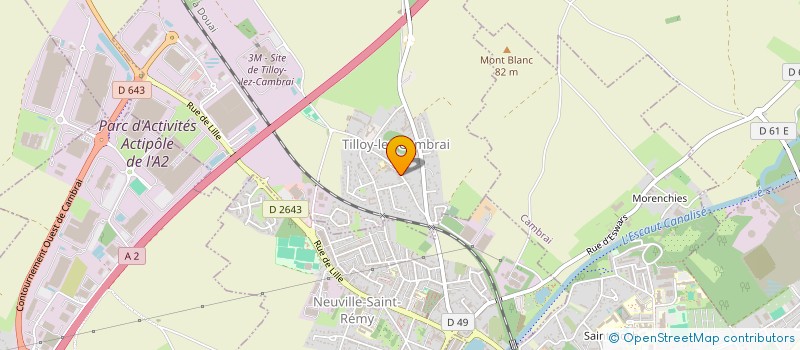 localisation de l'entreprise LA CABAN' ENCHANTEE  TILLOY-LEZ-CAMBRAI