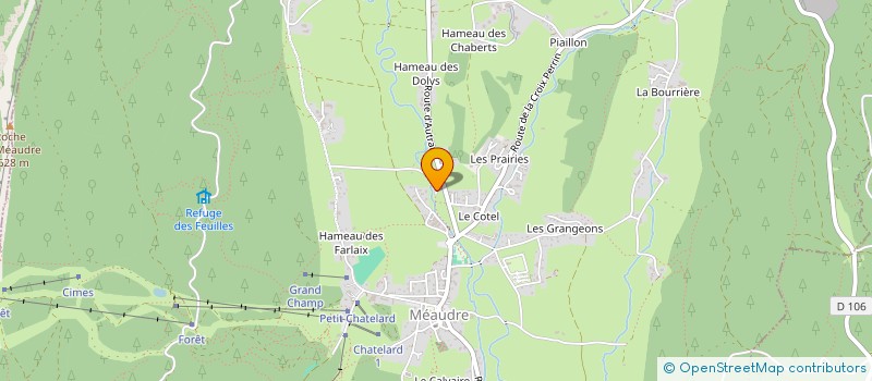 localisation de l'entreprise LA CABANE 44  AUTRANS-MEAUDRE EN VERCORS