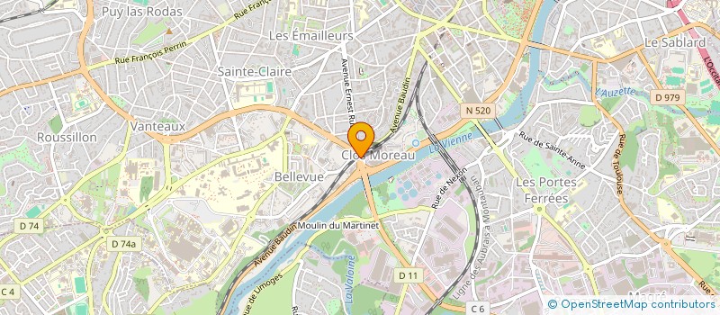localisation de l'entreprise LA CABANE  LIMOGES