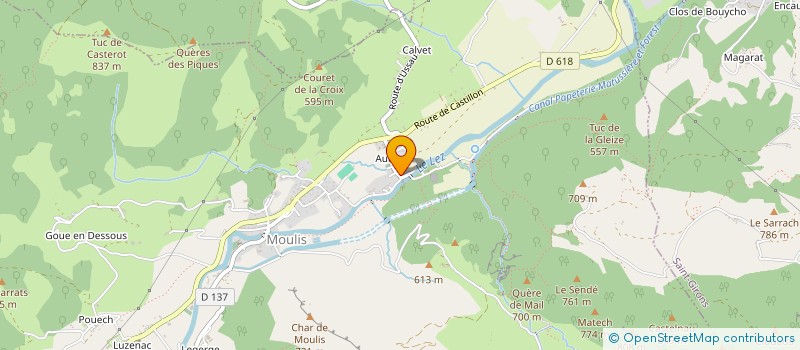 localisation de l'entreprise LA CABANE à MOULIS
