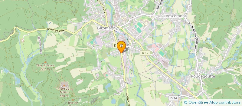 localisation de l'entreprise LA CABANE à GIROMAGNY
