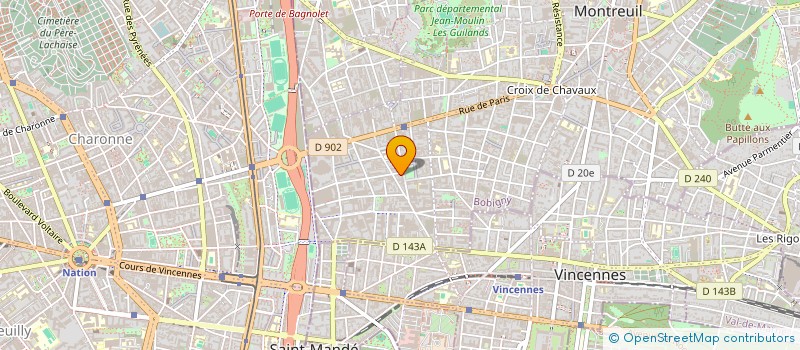 localisation de l'entreprise LA CABANE à MONTREUIL