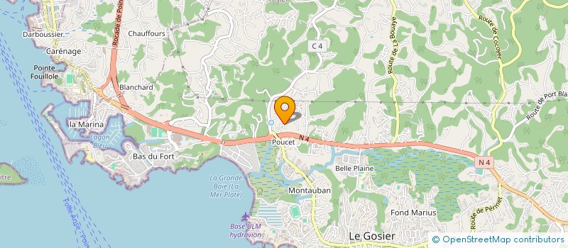localisation de l'entreprise LA CABANE à LE GOSIER