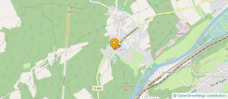 localisation de l'entreprise LA CABANE  LOUGRES