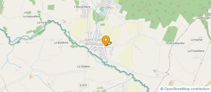 localisation de l'entreprise LA CABANE A BIDULES à SAINT-CLAIR-DE-HALOUZE