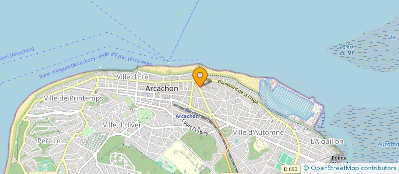 localisation de l'entreprise LA CABANE A HUITRES à ARCACHON