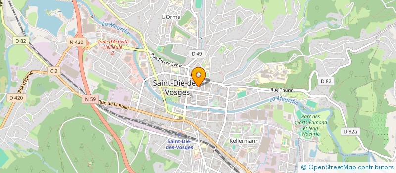 localisation de l'entreprise LA CABANE A NOUS à SAINT-DIE-DES-VOSGES