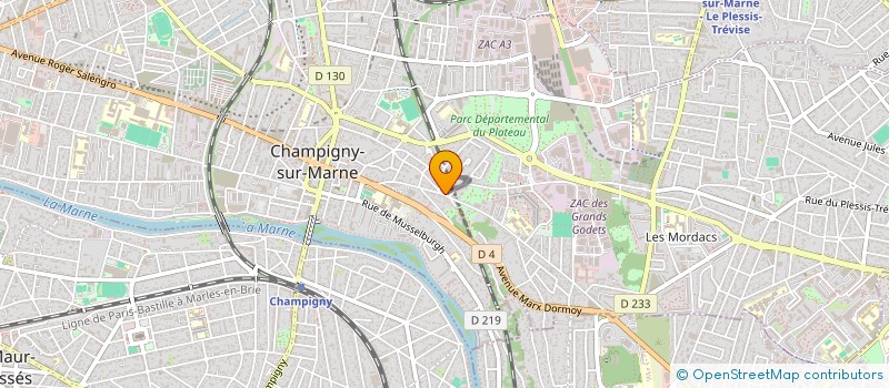 localisation de l'entreprise LA CABANE - ARTISTE à CHAMPIGNY-SUR-MARNE