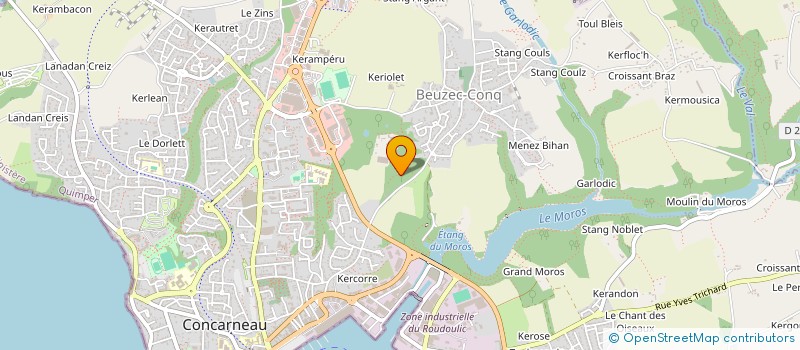 localisation de l'entreprise LA CABANE AUX COQUILLAGES à CONCARNEAU