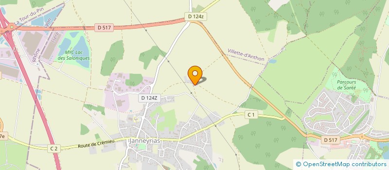 localisation de l'entreprise LA CABANE AUX FLEURS  JANNEYRIAS