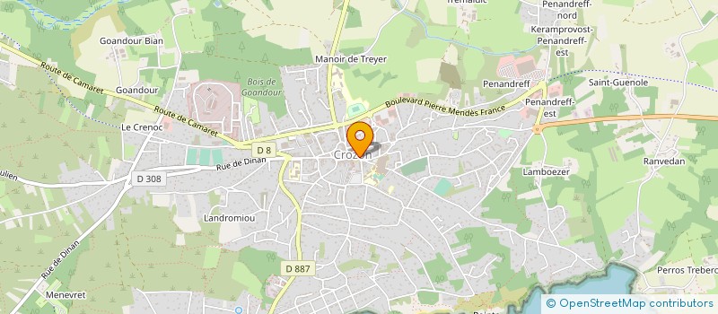 localisation de l'entreprise LA CABANE CROZON à CROZON