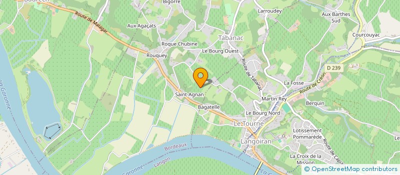 localisation de l'entreprise LA CABANE DANS LES VIGNES  TABANAC