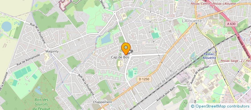 localisation de l'entreprise LA CABANE DE BERNIE à PESSAC