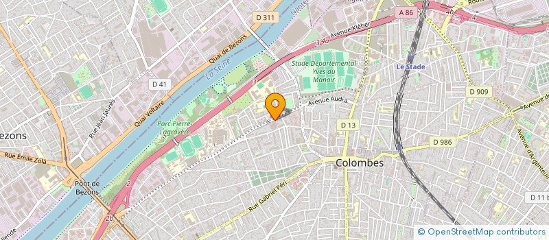 localisation de l'entreprise LA CABANE DE L'OURS à COLOMBES