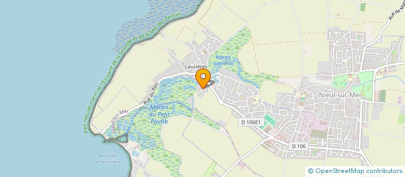 localisation de l'entreprise LA CABANE DE LAUZIERES  NIEUL-SUR-MER